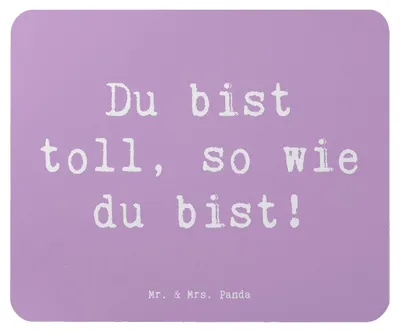 Produktbild von Mr. & Mrs. Panda Mouse Pad Spruch Schulanfang Einzigartig - Lavendeltraum - Geschenk, Vertrauem, Einschulung, Trost, mauspad laptop, Erstklässler, großartig, Mutmacher