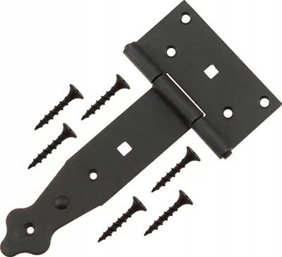 Produktbild von Zier-Scharnier für Türen FEINZ 150 mm - Schwarz - dekorativ - robust und langlebig - für Türen