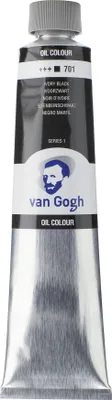 Image de Peinture à l'huile Van Gogh en tube 200 ml, ivoire noir 701