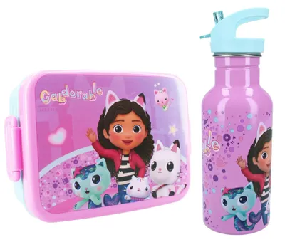 Produktbild von Gabby's Dollhouse Lunchset; Brotdose und Trinkflasche