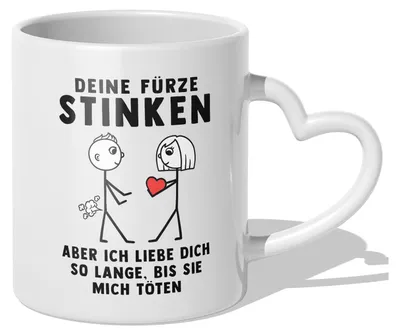 Produktbild von 22Feels Männer Jahrestag Geschenk Tasse Deine Fürze Stinken Weihnachten Hochzeitstag Ehemann Valentinstag Freund Kaffeetasse Ihn Geburtstag Paar Liebe (Herzhenkel Weiss)