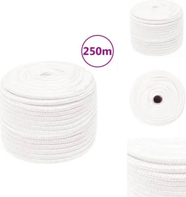 Image de vidaXL Corde de bateau Blanc 12 mm 250 m Polypropylène - Cordes