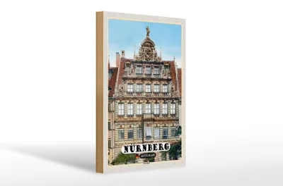 Produktbild von Holzschild Städte Nürnberg Pellerhaus Architektur 20x30cm