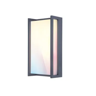 Zdjęcie produktu dla Kinkiet zewnętrzny LED QUBO antracyt 16W Odcienie bieli 1200lm aluminium wym:11x22x7,4cm IP54 Lutec