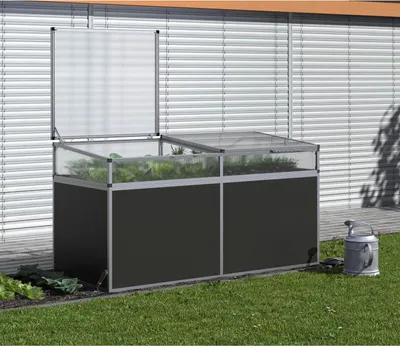 Produktbild von KGT Frühbeetaufsatz für Hochbeet "210" anthrazit 2,05 x 0,91 x 0,32 m (L x B x H)