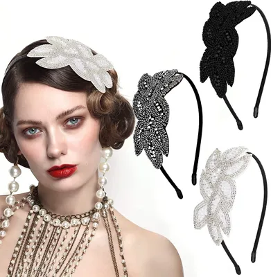 Produktbild von Headpiece Beaded Leaf,Stirnbänder für Frauen Strass Haarband Haarschmuck Weihnachten