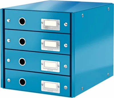 Obrázek produktu pro Esselte Leitz 60490036 - Faserplatte - Blau - A4 - 4 Schublade(n) - Briefumschlag - Brief - Hinweis - Papier - Picture - 2,49 kg