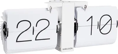 Produktbild von Karlsson - Flip Clock No Case - Weiß - 36x8,5x14cm