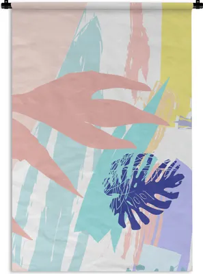 Produktbild von MuchoWow® Wandteppich Wandbehang Sommer - Strand - Rosa 90x135 cm Tapisserie Dekoration Wandtuch - Baumwolle - Wandskulptur
