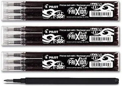 Produktbild von Pilot FriXion Ball Kugelschreiber, 0,7 mm, Nachfüllpackung, 10 Stück, Schwarz – Nachfüllpackung für 10 Kugelschreiber