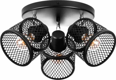 Zdjęcie produktu dla BASKET 3 Lampa sufitowa Industrial Metal 3xE27 Czarna
