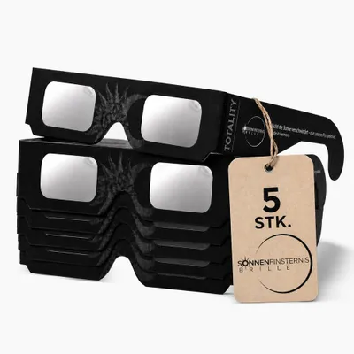 Produktbild von Sonnenfinsternisbrille | Erlebe die Sonne | Leichtes Design für längere Nutzung | 5 Stück