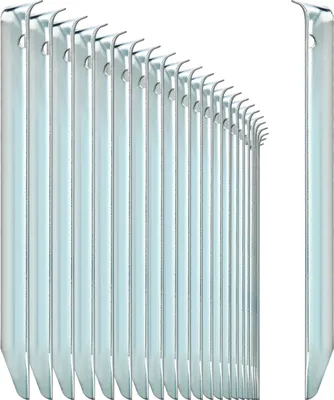 Produktbild von com-four® 24x Zelt-Heringe aus Stahl - halbrunde, robuste Erdnägel für Campin