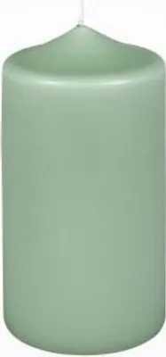 Produktbild von Premium Stumpenkerzen Staubgrün 150 x 80 mm, 1 Stück