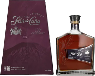 Produktbild von Flor de Caña 130th Anniversary Rum 45% Vol. 0,7l in Geschenkbox