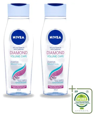 Obrázok produktu pre 2 balenia šampónu NIVEA Diamond Volume Care, 250 ml – veľké balenie, 2 kusy