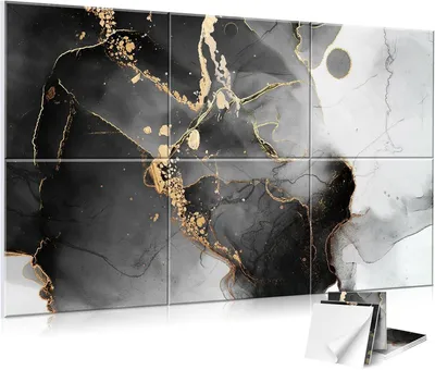 Productafbeelding van Zelfklevende akoestische panelen, set van 6, 120 x 68 cm, wanddecoratie voor de woonkamer
