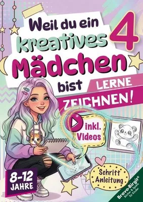 Immagine prodotto di Weil du ein kreatives Mädchen bist 4 | Das Mädchen-Zeichenbuch (8-12 Jahre)