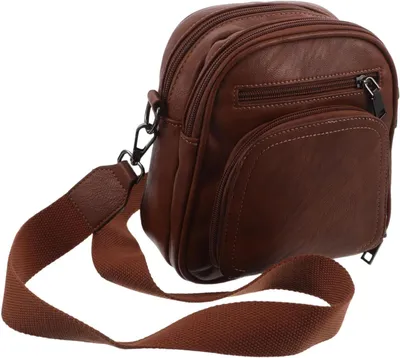 Obrázek produktu pro Malá peněženka přes rameno – dámská kabelka – pro každodenní organizaci – nastavitelný popruh – 19 x 18 x 9 cm – hnědá