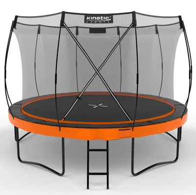 Produktbild von KINETIC SPORTS Trampolin Outdoor 'Ultimate Pro' Ø 244/305/366/427 cm – Gartentrampolin, Kindertrampolin mit Leiter, bis zu 160 kg