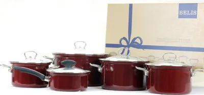 Produktbild von BELIS Emailliertes Geschirrset Eco-ceramic, 5-teilig