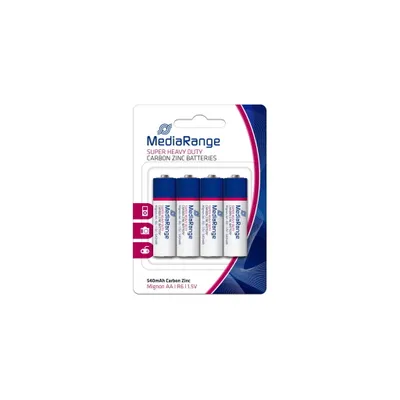 Produktbild von MediaRange Batterie Super Heavy Duty Mignon AA/R6/1,5V 4er