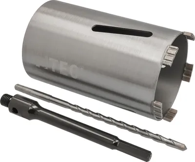 Produktbild von Diamantbohrkrone Ø 112 mm Nutzlänge 180 mm mit 6-kant-Aufnahme 200 mm und Zentrierbohrer 240 mm Segmenthöhe 10 mm Diamant Bohrkrone Trockenbohrkrone Kernbohrer Betonbohrkrone Kernbohrkrone BTEC