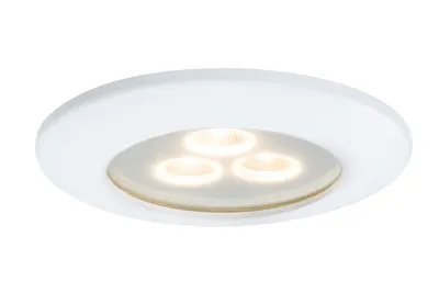 Zdjęcie produktu dla Reflektory wpuszczane Paulmann Premium, IP65, Pearly LED, 3 x 7,5W, 27VA, 230V/700mA, 100mm, białe matowe/aluminium