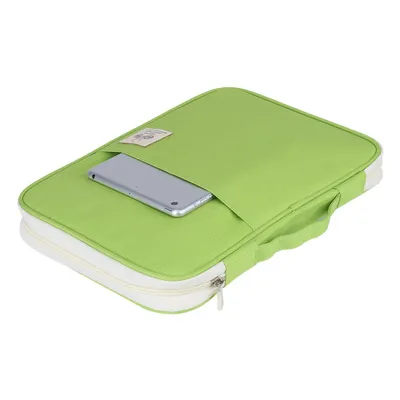 Image de Porte-documents A4, fermeture éclair, vert clair, pour classeurs, ordinateur portable, carnet de notes, organisation de bureau