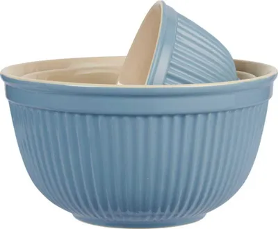 Produktbild von IB Laursen MYNTE Schalensatz BLUE BELL Blau 3er Set Keramik Schüsseln Geschirr