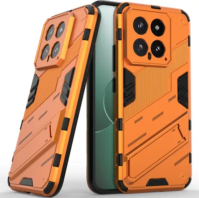 Produktbild von Armor Hülle für Xiaomi 14, Hybrid PC TPU Bumper Stoßfestes Schutzhülle mit Standfunktion Weiß