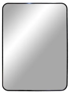 Obrázek produktu pro Nástěnné zrcadlo Madrid z černého hliníku, 50 × 70 cm