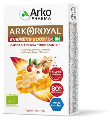 Immagine prodotto di Arkoroyal Energing Booster Bio 10 Flaconcini Da 15 Ml