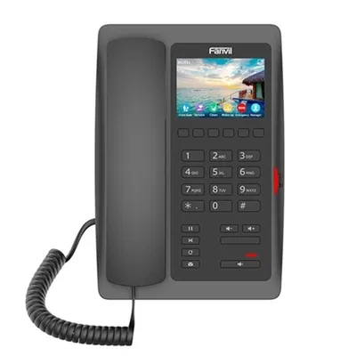 Produktbild von Fanvil H5W, IP-Telefon, Schwarz, Kabelgebundenes Mobilteil, Im Band, Außerhalb des Bandes, SIP-Info, 2 Zeilen, 8,89 cm (3.5")