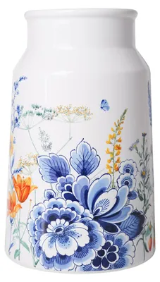 Obrázok produktu pre Heinen Delfts Blauw – Váza vo forme kanvy – Kvetinový motív – 30 cm