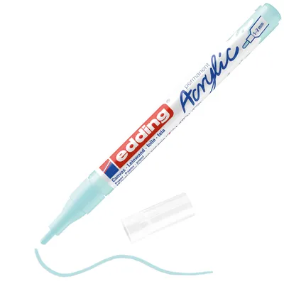 Produktbild von Edding 5300 Acrylmarker Fein, Blau, Blau, Fein, 1 mm, 2 mm, Tinte auf Wasserbasis