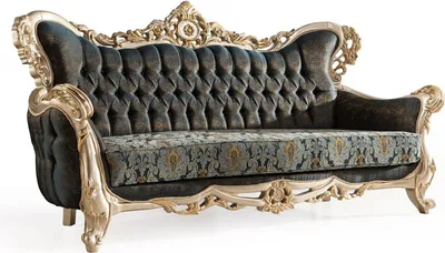 Produktbild von Barock Dreisitzer Chesterfield Couch Möbel Sofa Couchen Stoff Gold