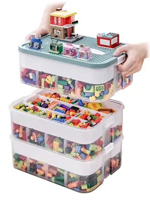 Image de Omgoods - Boîte de rangement transparente avec couvercle pour petites pièces