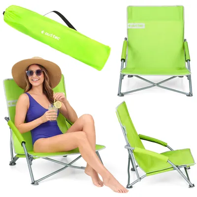 Produktbild von Outtec® Campingstuhl Klappstuhl Faltbar, Stuhl Sessel Gartenstuhl, Touristischer Sessel mit Liegefunktion, Tragetasche, Klappbar Stuhl