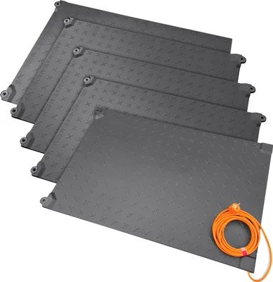 Produktbild von Pro-Mat 225W, anreihbare Gummi-Heizmatte IPX7, Länge 450 x 60 cm, Fußheizmatte für kalte Arbeitsplätze, Freiflächenheizung gegen Eis und Schnee