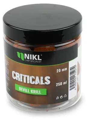 Zdjęcie produktu dla Nikl Criticals Boilie Devill Krill 250 ml, średnica 20 mm, opakowanie 250 ml