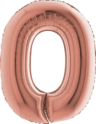 Produktbild von Riesenzahl Folienballon 40"/102cm | Rosegold Zahl: 0