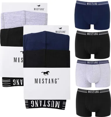 Produktbild von MUSTANG Premium Briefs bavlnené boxerky pre mužov Set 4 Pack XL | Elastické a mäkké nohavice pre mužov ideálneho strihu - MU1051, XL