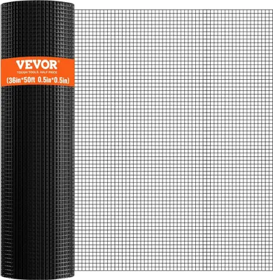 Immagine prodotto di Rete metallica, rotolo di rete metallica zincata da 36'' x 50', rotolo di rete metallica per recinzione da 19 gauge, rete metallica con rivestimento in vinile per recinzione di pollai, recinzioni per conigli e serpenti, recinti per pollame
