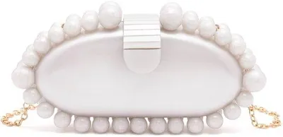 Produktbild von Geoptimierte Titel Unyqoos® Elegante ovale Clutch mit Perlen für Hochzeiten und FeierlichkeitenKurze Verkaufsbeschreibung Diese stilvolle ovale Clutch von Unyqoos® ist der perfekte Begleiter für Hochzeiten und festliche Anlässe. Mit ihrem eleganten Design und den funkelnden Perlen zieht sie alle Blicke auf sich.Ausführliche Produktbeschreibung Die Unyqoos® elegante ovale Clutch ist aus hochwertigem Material gefertigt und bietet nicht nur ein ansprechendes Aussehen, sondern auch Funktionalität. Sie eignet