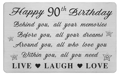 Immagine prodotto di Biglietto di auguri personalizzato per il 90° compleanno