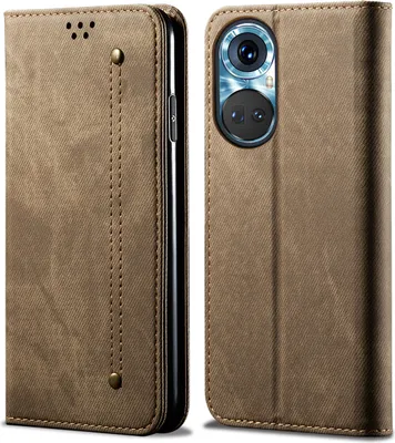 Obrázek produktu pro Honor 50 Pro Pouzdro, Kožené Peněženkové Pouzdro s Magnetickým Uzavíráním a Stojánkem pro Honor 50 Pro Khaki