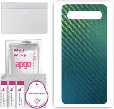 Produktbild von apgo Rückseite Schutzfolie, Skin, kompatibel mit Meizu 17, Hinten Displayschutzfolie aus Vinylfolie, kratzfest, einfache Montage - Kohlenstoff-Chamäleon CAKA1