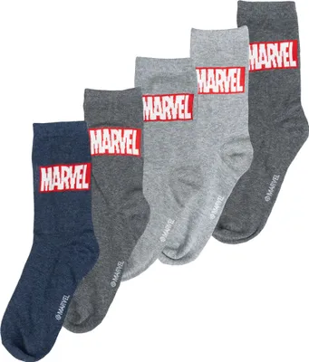 Produktbild von Marvel Socken für Herren - Logo Männer Sneaker Strümpfe 40-45 (5er Pack), Größe:40-45