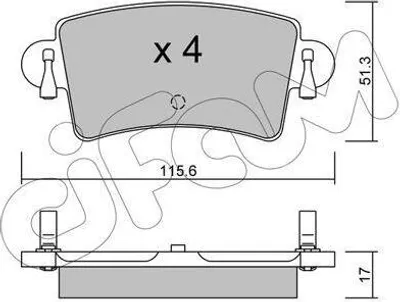 Produktbild von CIFAM Bremsbeläge Satz Hinten Bremsklötze für RENAULT MASTER II Kasten (FD) 822-546-0